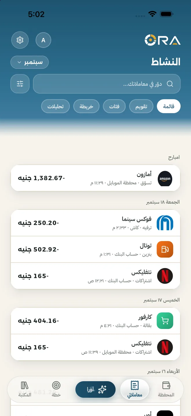 كل معاملة بتاجرها وأيقونتها